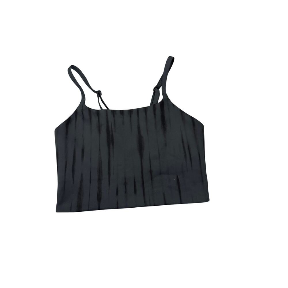 Nike Light Support Lightly Lined Longline Printed Gray Black Sports Bra Small